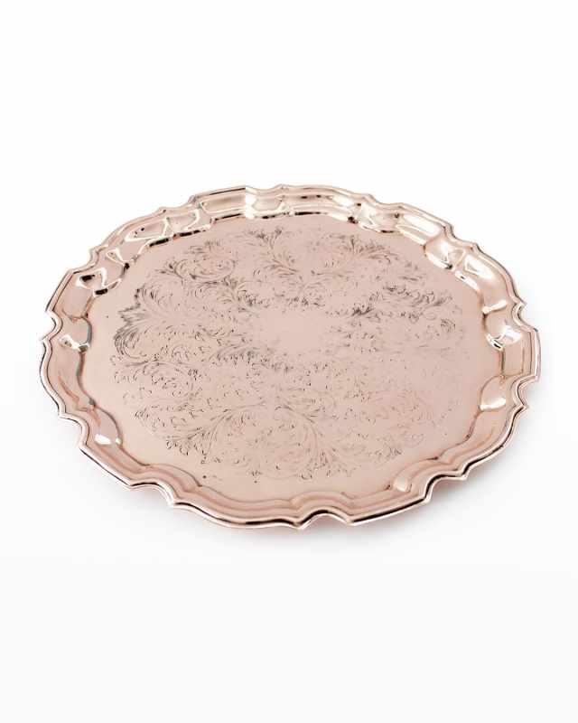Antique French Chased Tray, Late 19th Century